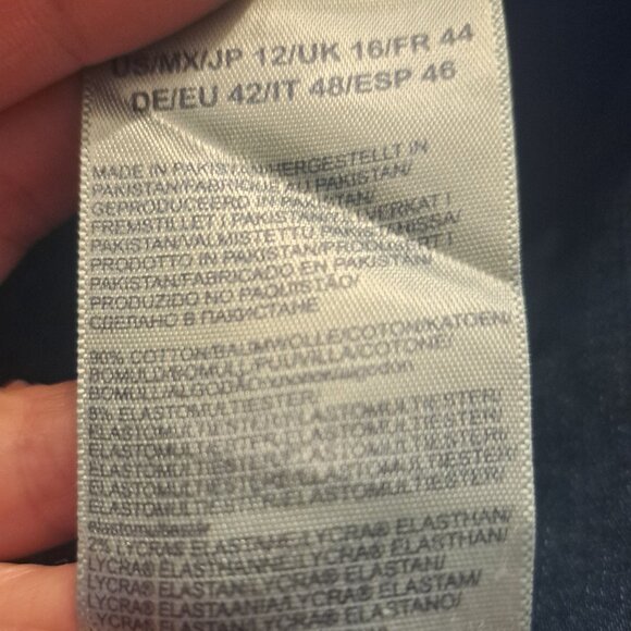 NYDJ Marilyn Straight Dark Wash Denim Jeans Size 12 - Picture 15 of 15